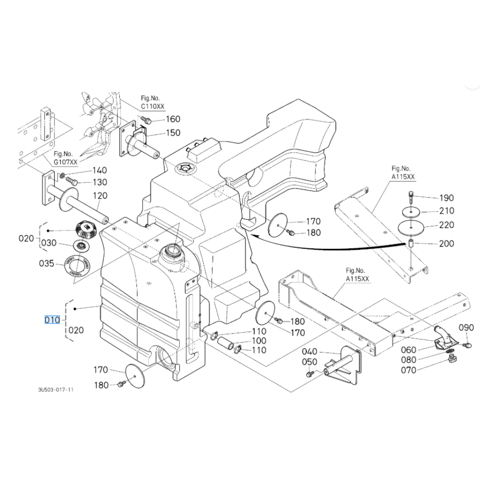 LIFT ROD ASSEMBLY (RH) (KU-3S20091230)