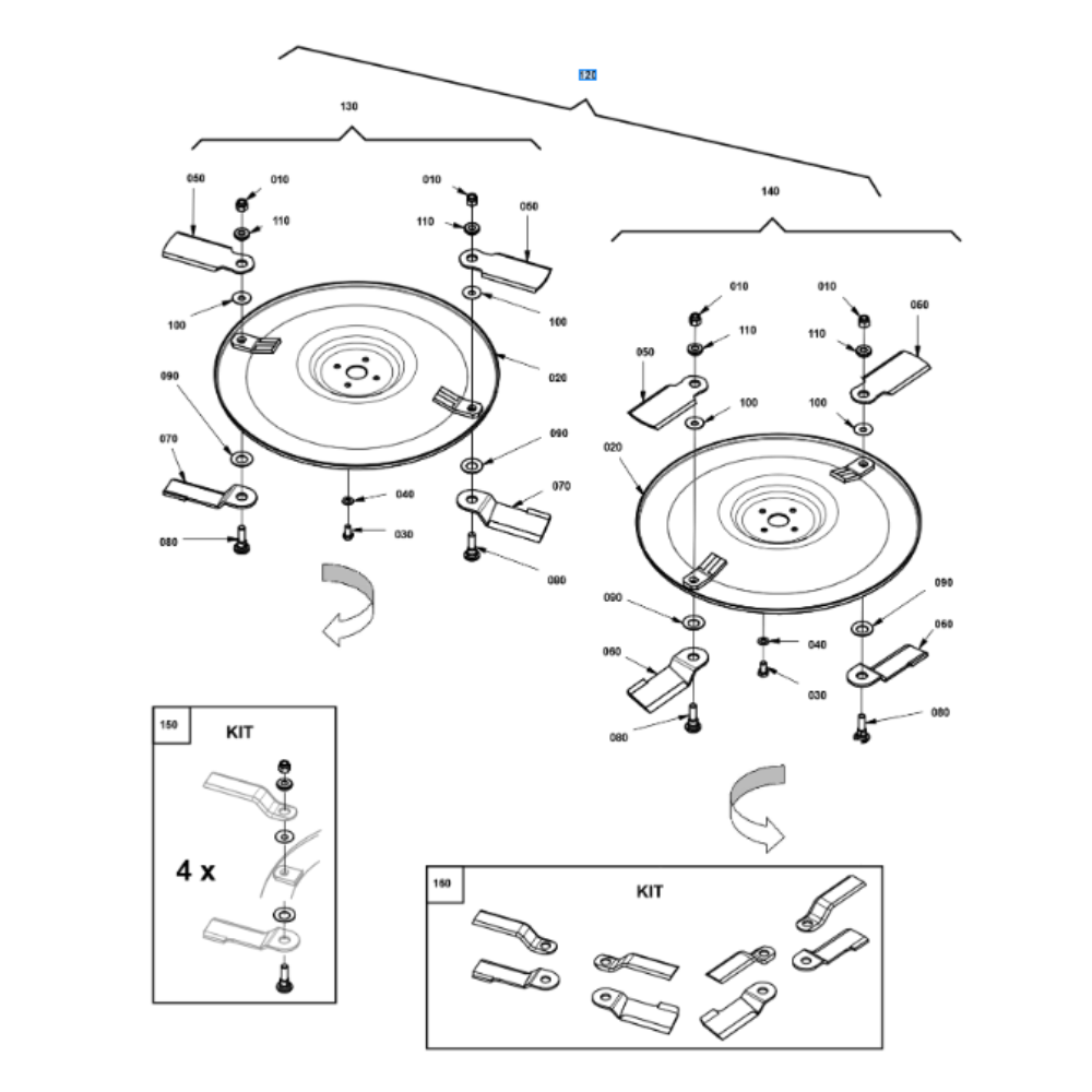BLADE DISC ASSY FOR 15 (KU-W780000540)