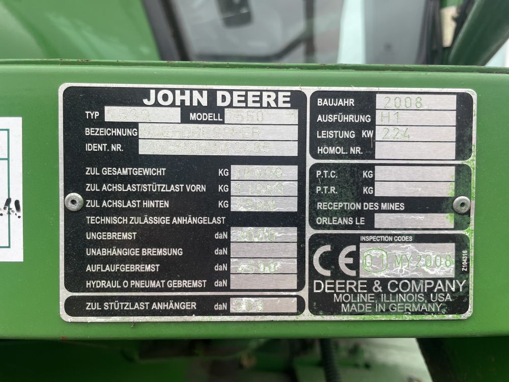 JOHN DEERE T550 COMBINE (12012131) - Image 39