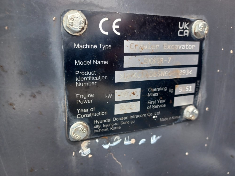 DOOSAN DX85R-7 EXCAVATOR (71036799) - Image 10