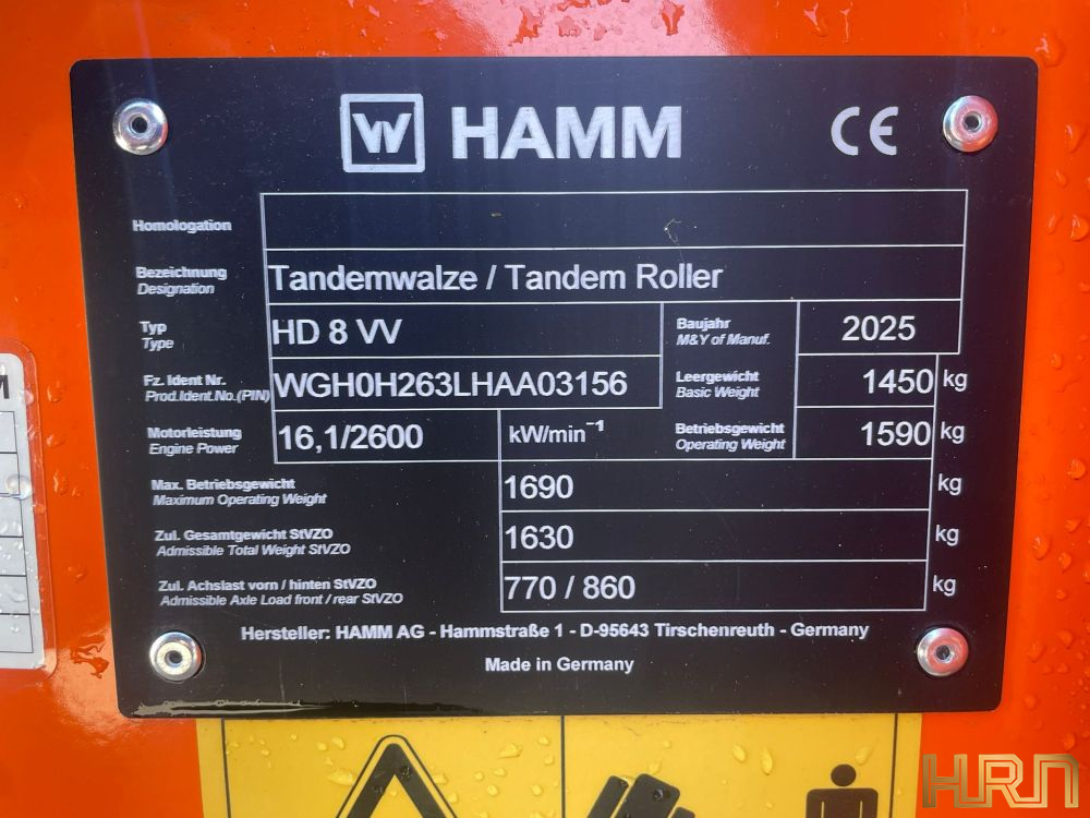 HAMM HD8VV TANDEM ROLLERS (71035819) - Image 15