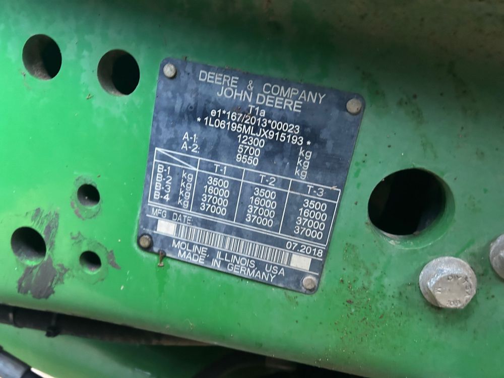 JOHN DEERE 6195M TRACTOR (71037460) - Image 11