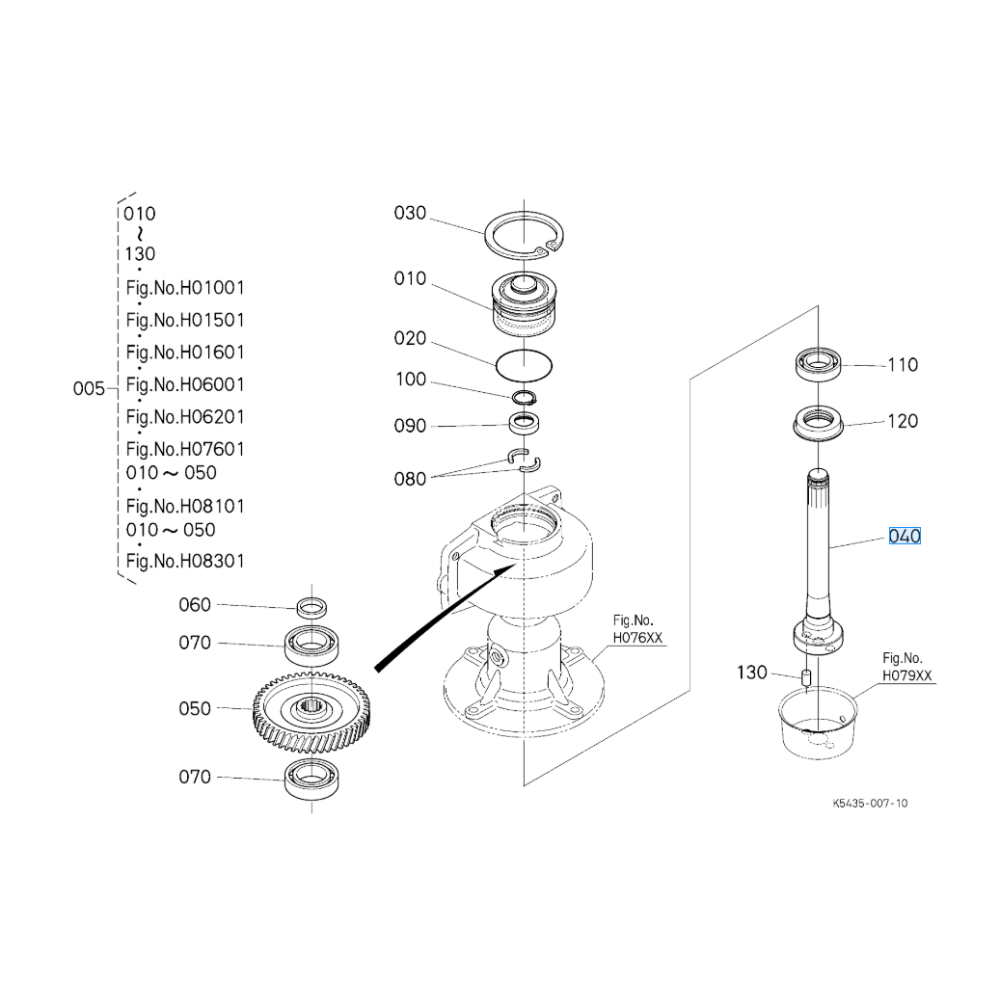 SHAFT(BLADE,RH) (KU-K545534550)