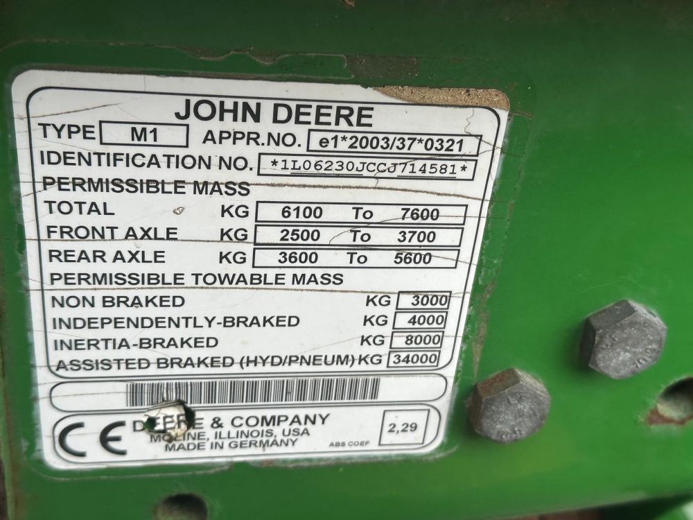 JOHN DEERE 6230 TRACTOR (11038029) - Image 11