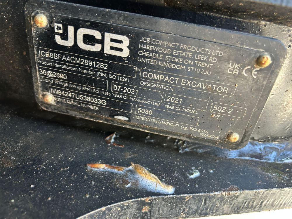 JCB 50Z-2 EXCAVATOR (71038481) - Image 11